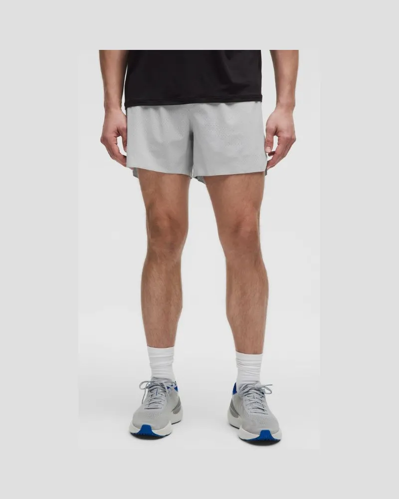 LULULEMON Fast and Free Lined Running Short 5" für Männer – Größe in Silver Drop Silver
