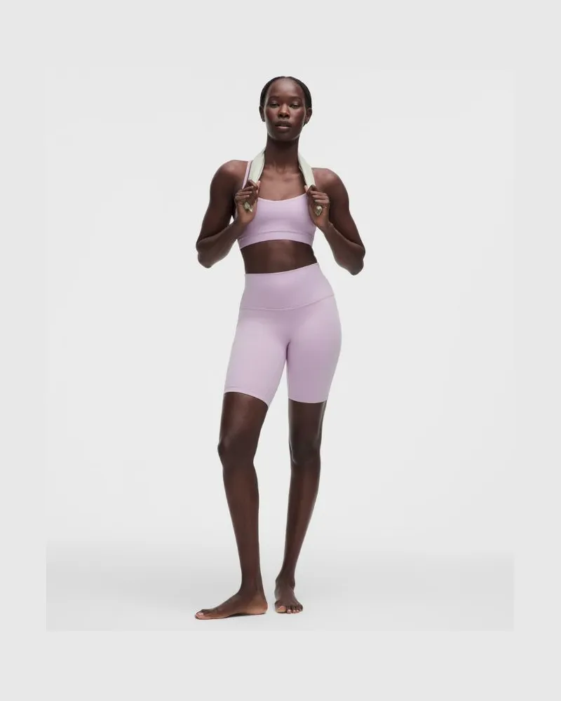 LULULEMON Align Shorts mit hohem Bund für Frauen – 20 cm – Größe in Lilac Play Lilac