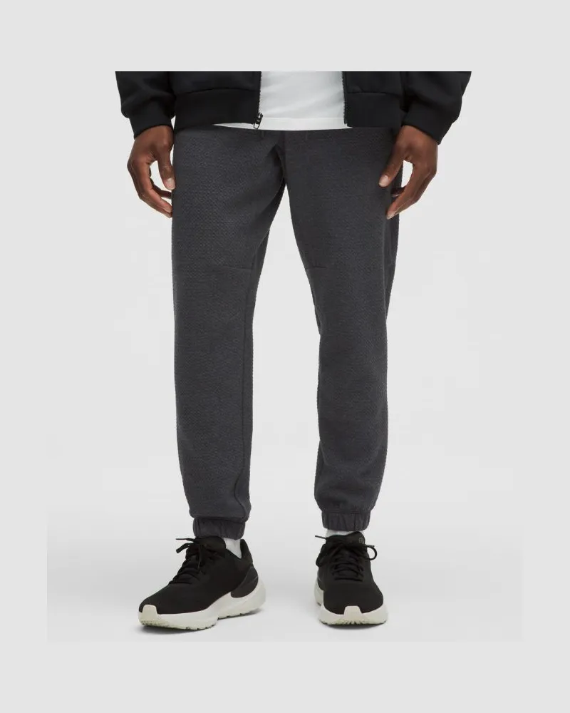 LULULEMON Strukturierte Jogginghose aus doppelt gestrickter für Männer – Größe in Heathered Black/Black Heathered