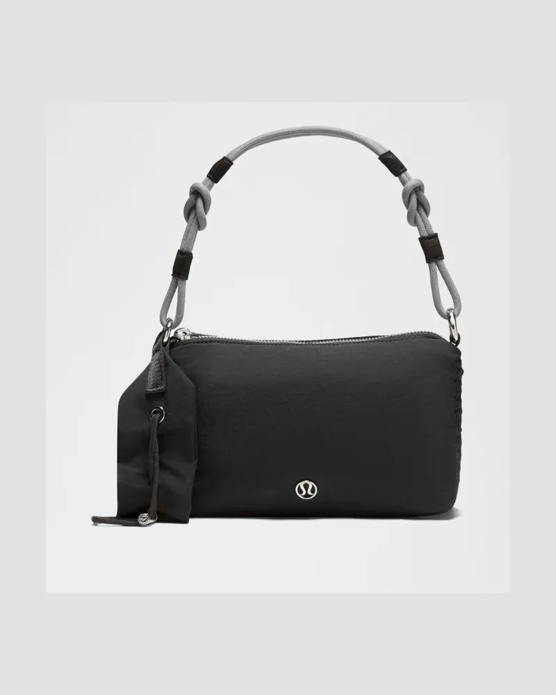 LULULEMON Ruched Shoulder Bag Mini 1.5L in Black/Asphalt Grey Black