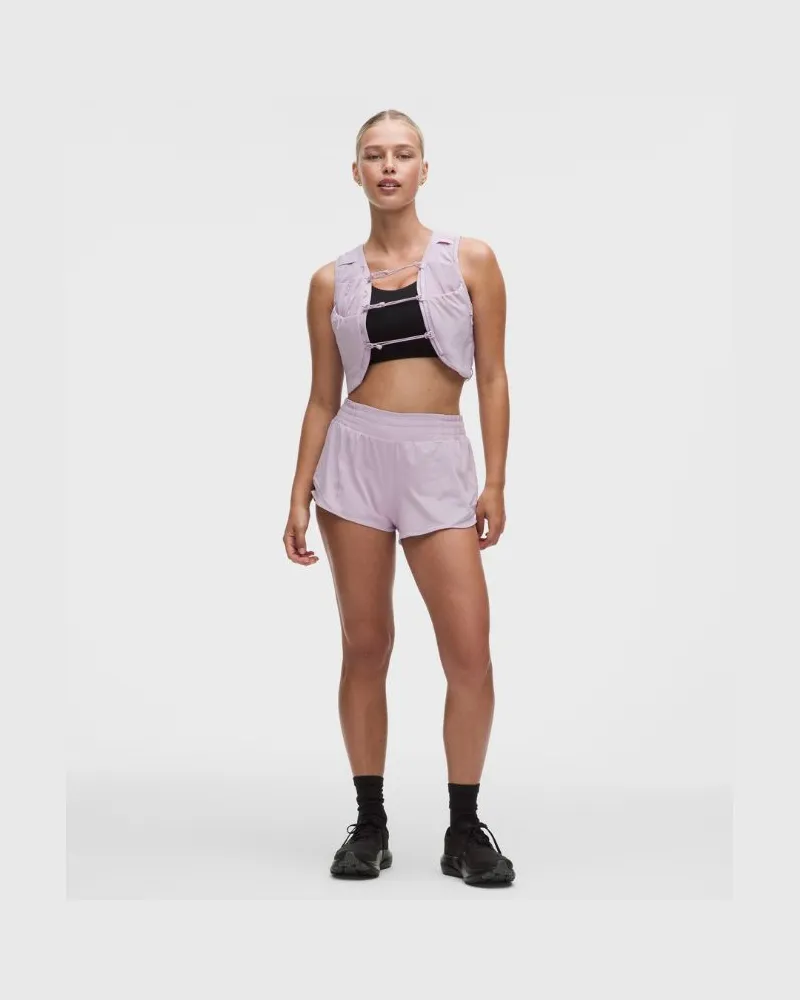 LULULEMON Hotty Hot Shorts mit hohem Bund und Liner für Frauen – 6 cm – Größe in Lilac Play Lilac