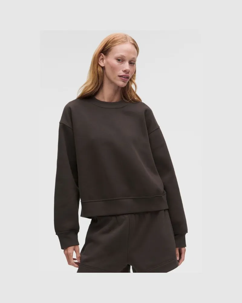 LULULEMON Steady State-Rundhalspullover aus SuperLoft für Frauen – Größe in Mahogany Muse Mahogany