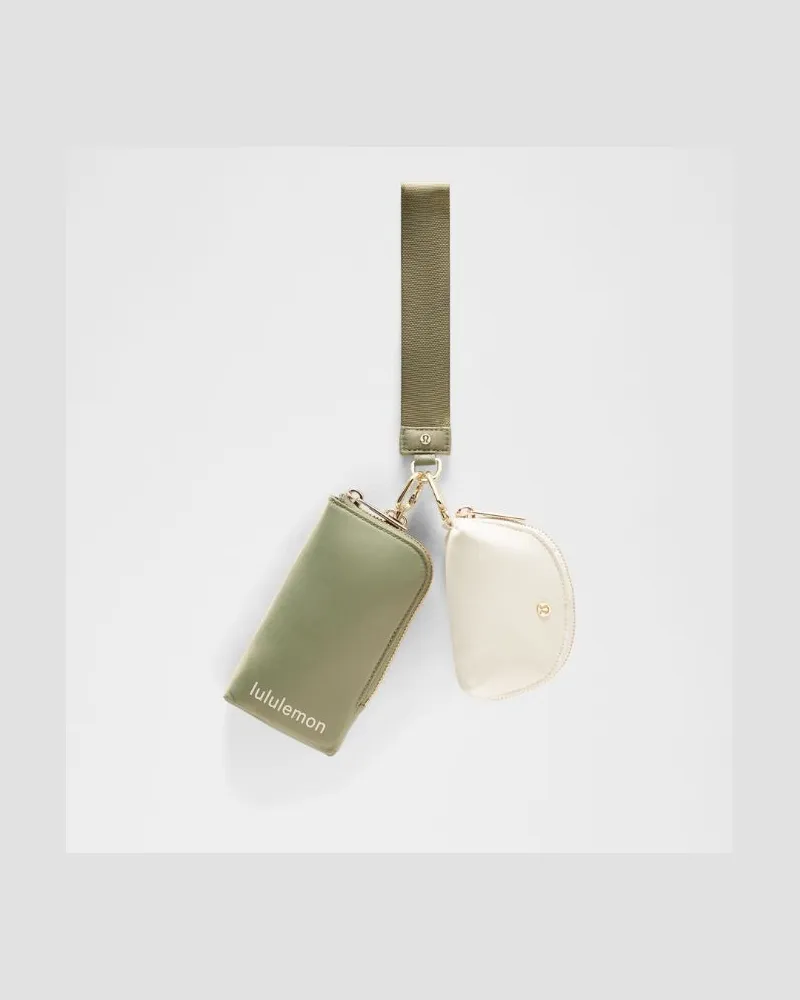 LULULEMON Doppelbeutel Wallet in Bay Leaf/Light Ivory Bay