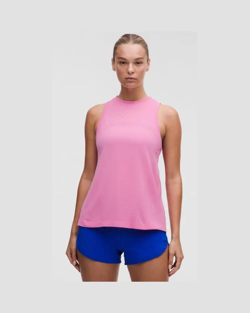 LULULEMON Swiftly Relaxed Tanktop in Hüftlänge Logo für Frauen – Größe in Sweet Sorbet Sweet