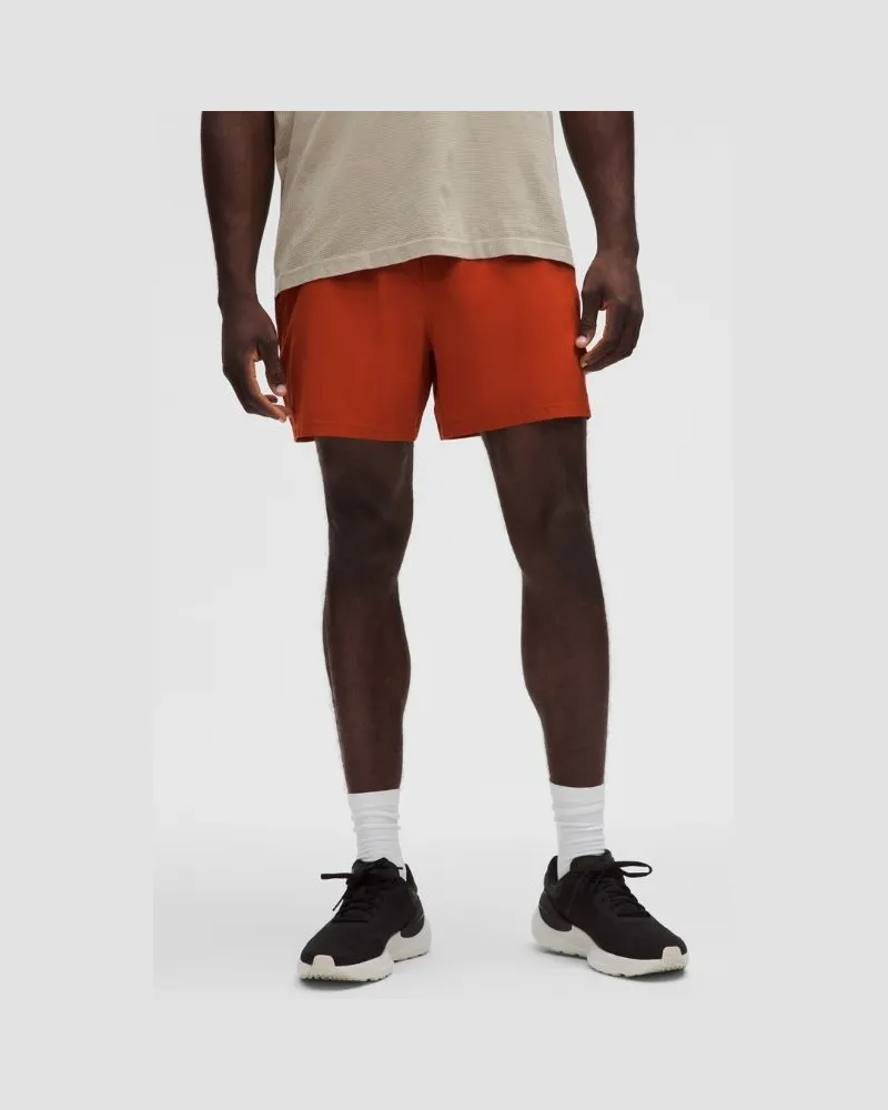 LULULEMON Pace Breaker Shorts ohne Liner für Männer – 13 cm – Orange – Größe Autumn