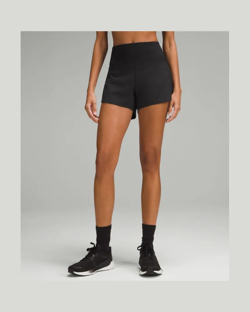 LULULEMON Speed Up Shorts mit Liner und hohem Bund für Frauen – 10 cm – Größe in Black Black