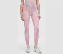 Wunder Train Leggings mit hohem Bund für Frauen – 64 cm – Batik/Neon – Größe