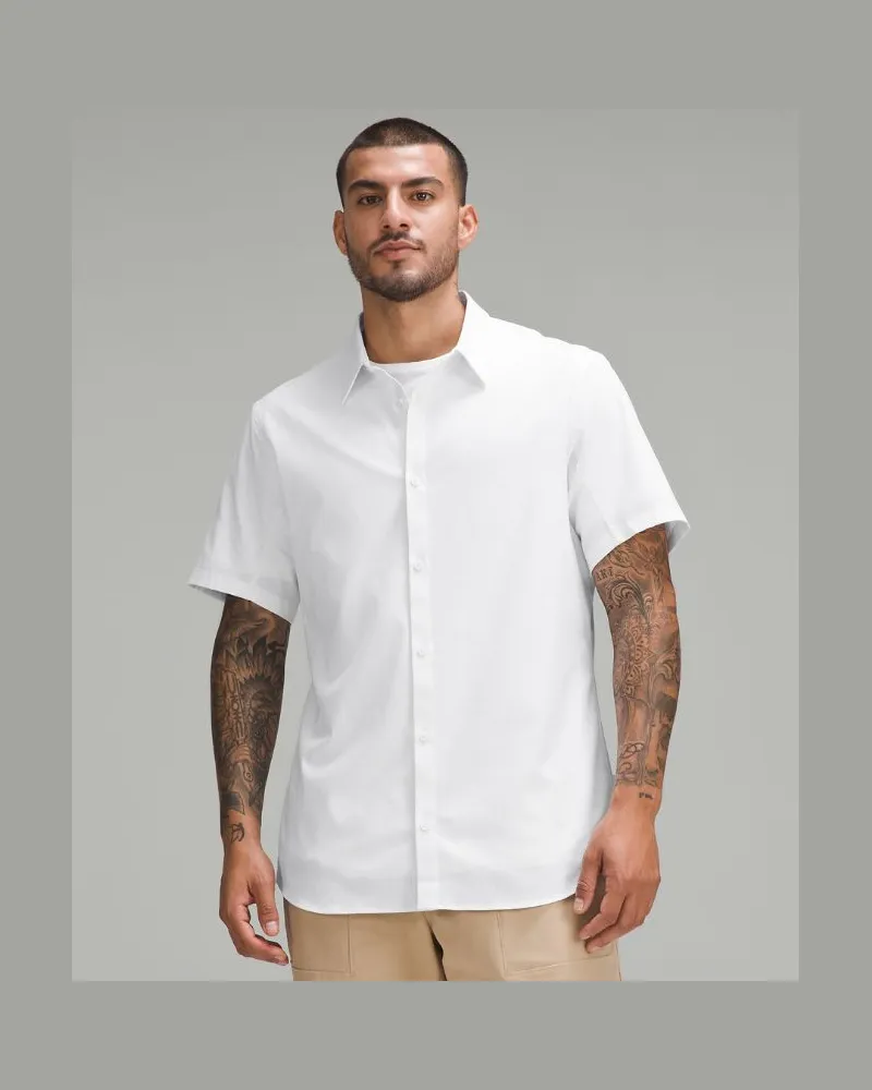 LULULEMON Airing Easy Kurzarm-Shirt für Männer – Größe in Bright White Bright