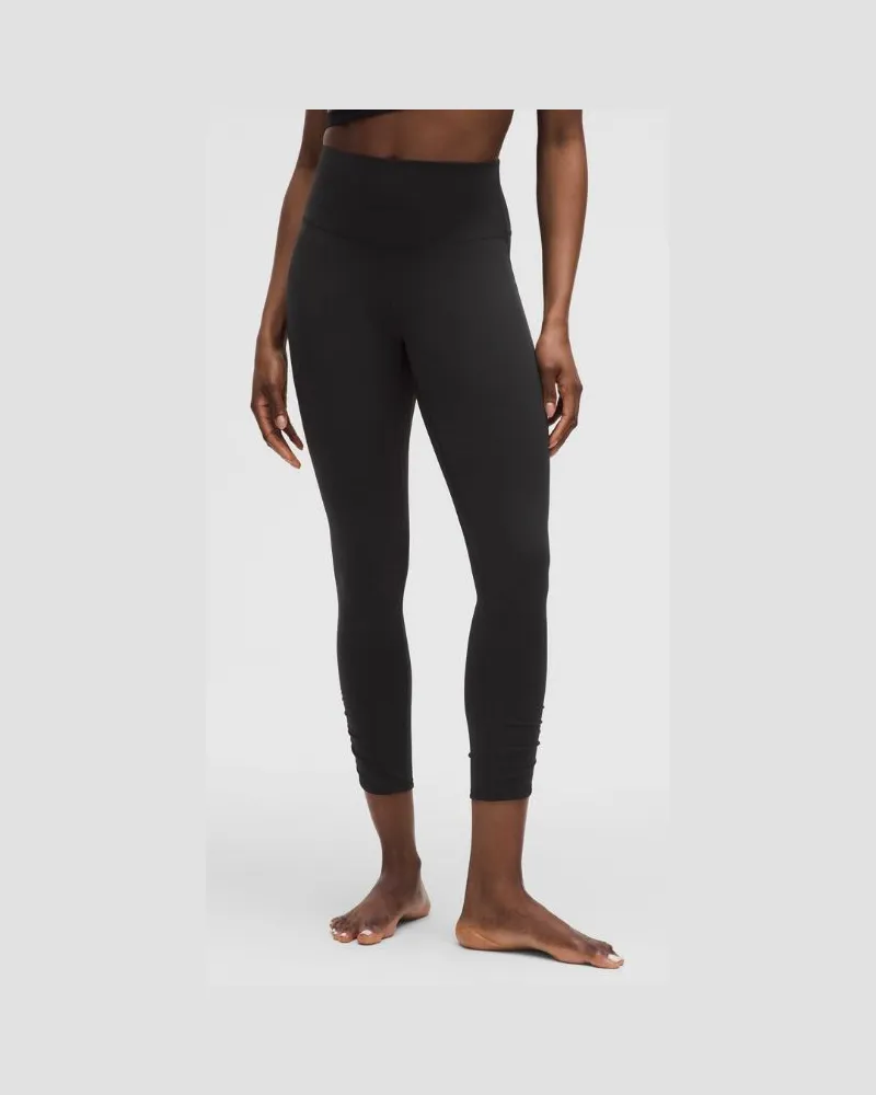 LULULEMON Align Leggings mit gerafftem, geschwungenem Saum für Frauen – 64 cm – Größe in Black Black