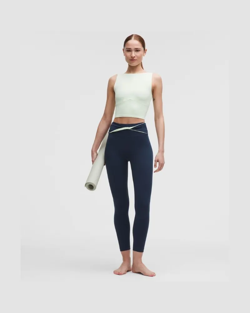 LULULEMON Nulu Leggings mit hohem Bund und Twist-Detail für Frauen – 64 cm – Größe in Club Blue/Matcha Magic Club