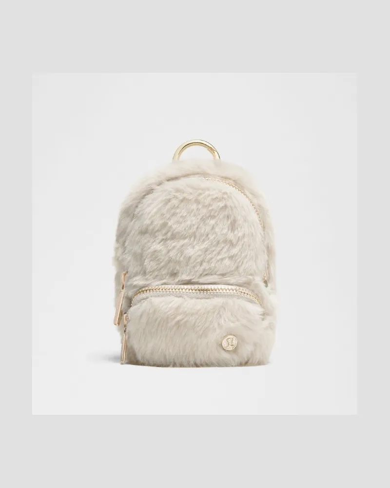 LULULEMON Everywhere Nano Backpack Plush Fleece in Natural Ivory/Gold Natural