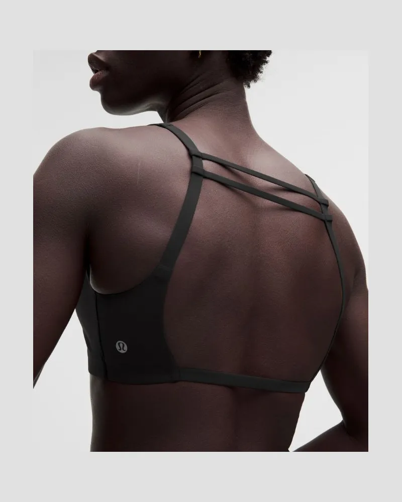 LULULEMON LightLift BH mit offenem Design hinten und leichtem Halt für B/C-Cups für Frauen – Größe in Schwarz Schwarz