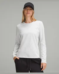 LULULEMON Langarmshirt aus Bio-Baumwolle mit Rundhalsausschnitt Heathered