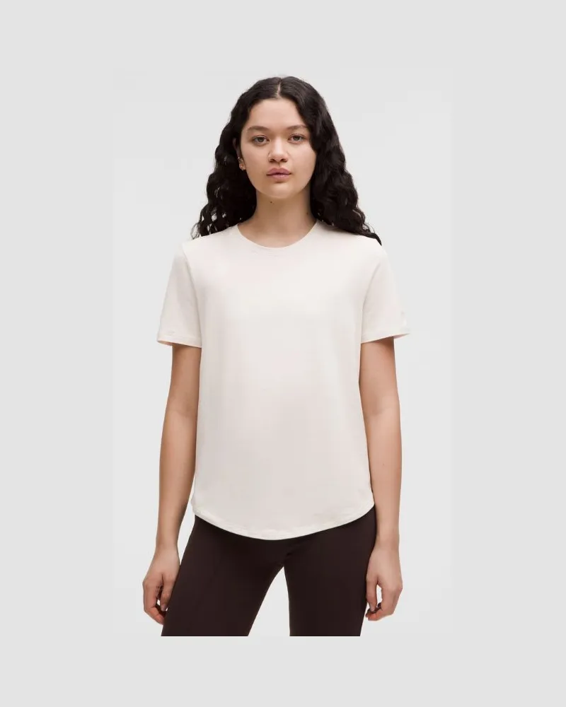 LULULEMON Love T-Shirt mit Rundhalsausschnitt für Frauen – Größe in Light Ivory Light