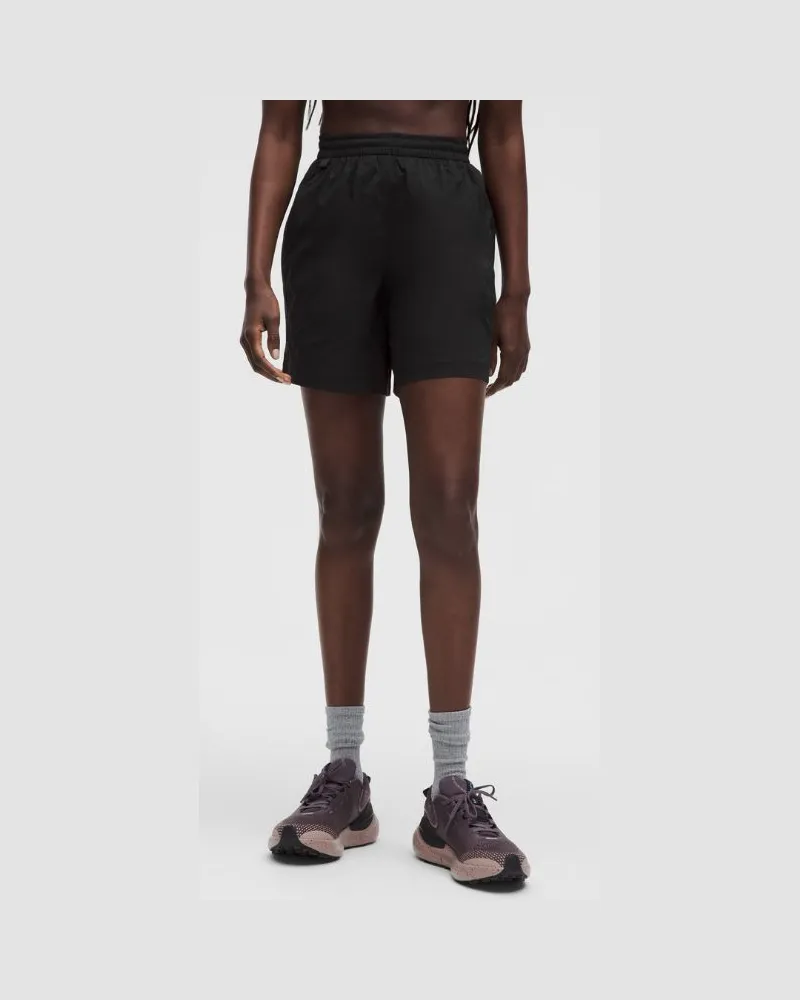 LULULEMON Glyde Wandershorts mit mittelhohem Bund im Relaxed Fit für Frauen – 18 cm – Größe in Black Black
