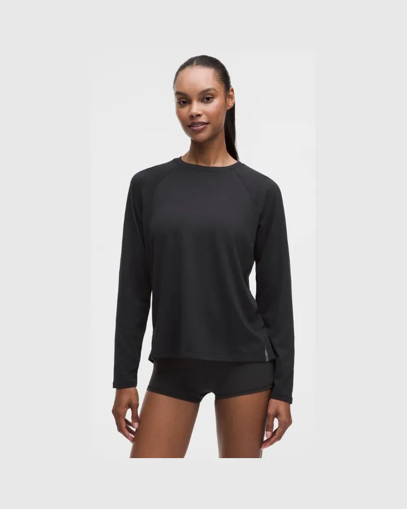 LULULEMON License to Train Langarmshirt im Classic Fit für Frauen – Größe in Black/Onyx Grey Black