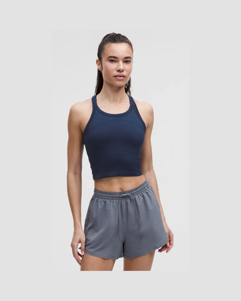 LULULEMON Swiftly Tech Crop-Tanktop mit Racerback 2.0 für Frauen – Größe in Club Blue Club