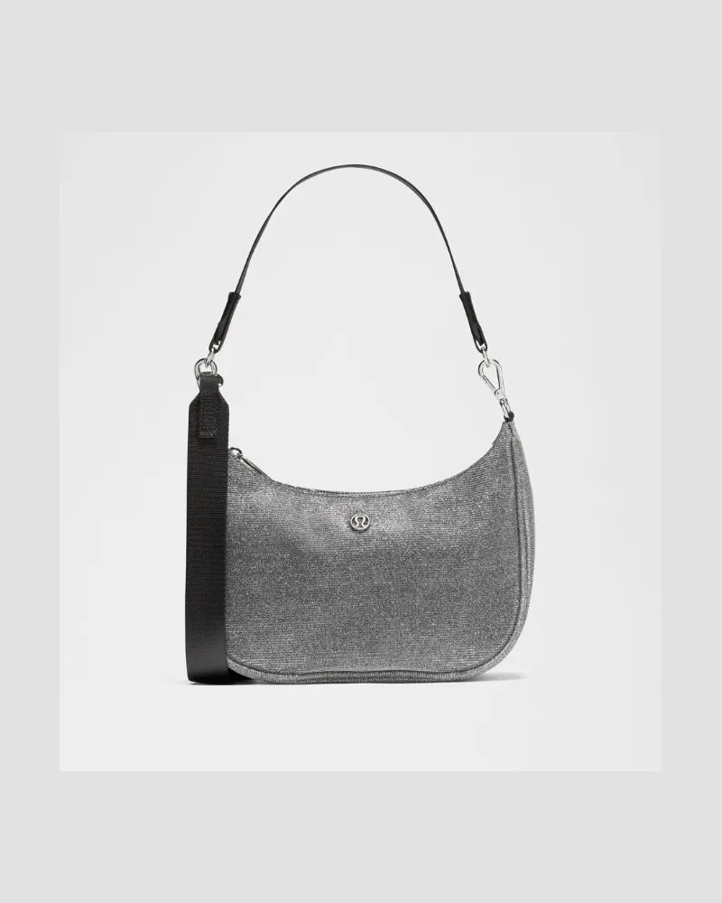 LULULEMON City Essentials Small Shoulder Bag 3L Glitter in Dark Silver/Graphite Grey/Silver Dark