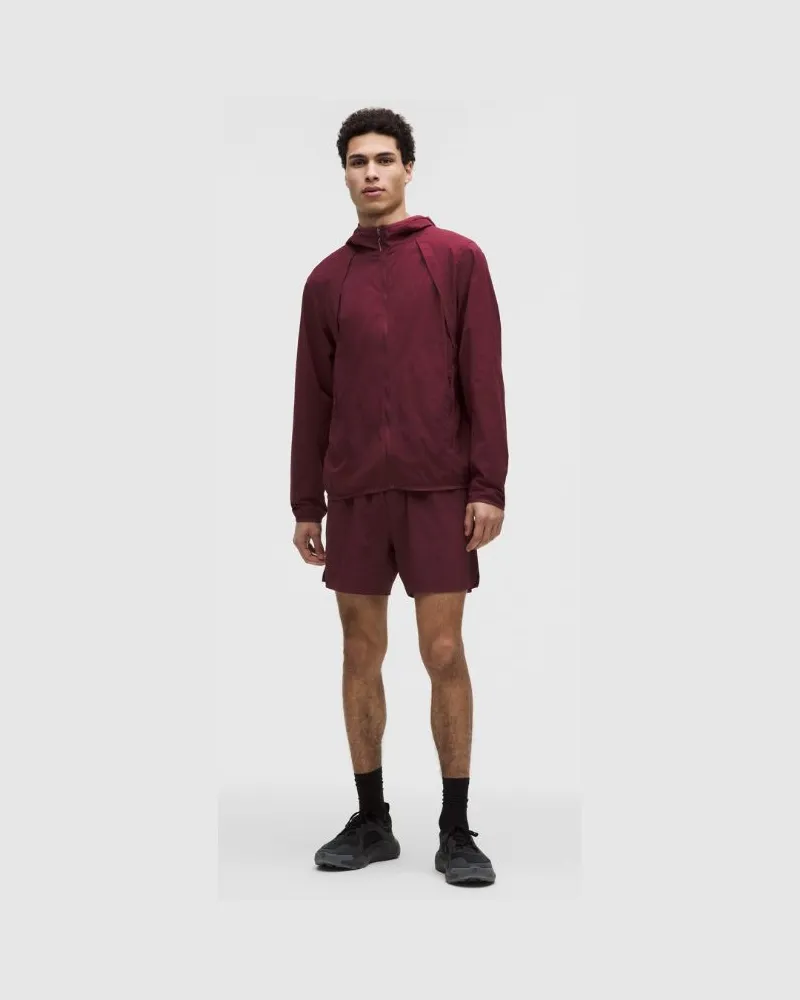 LULULEMON Mile Maker Run Crew Shorts mit Liner aus -Stoff für Männer – 15 cm – Größe in Burgundy Bay Burgundy