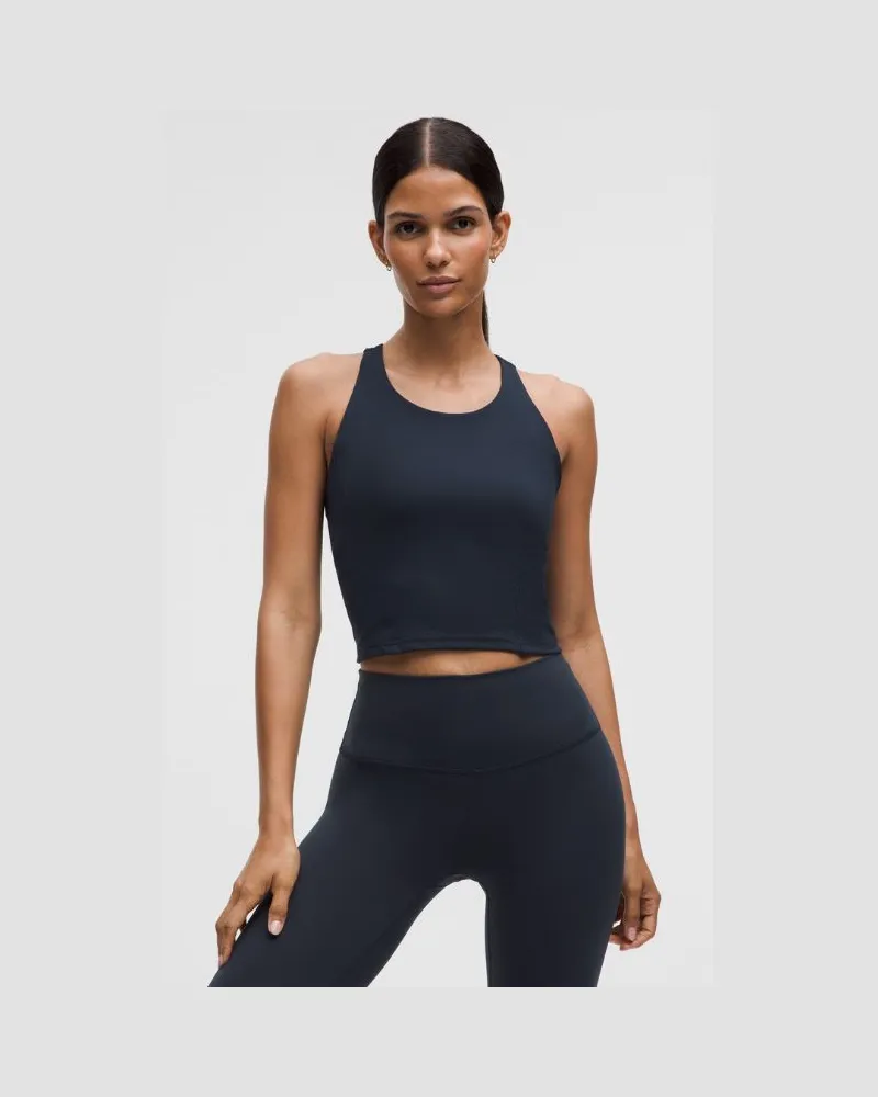 LULULEMON Wunder Train Racerback-Tanktop Mittlerer Halt für B/C-Cups für Frauen – Größe in True Navy True