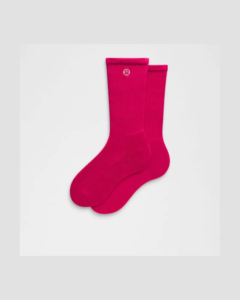 LULULEMON Daily Essential Crew-Socken Unisex – Neon – Größe Calypso
