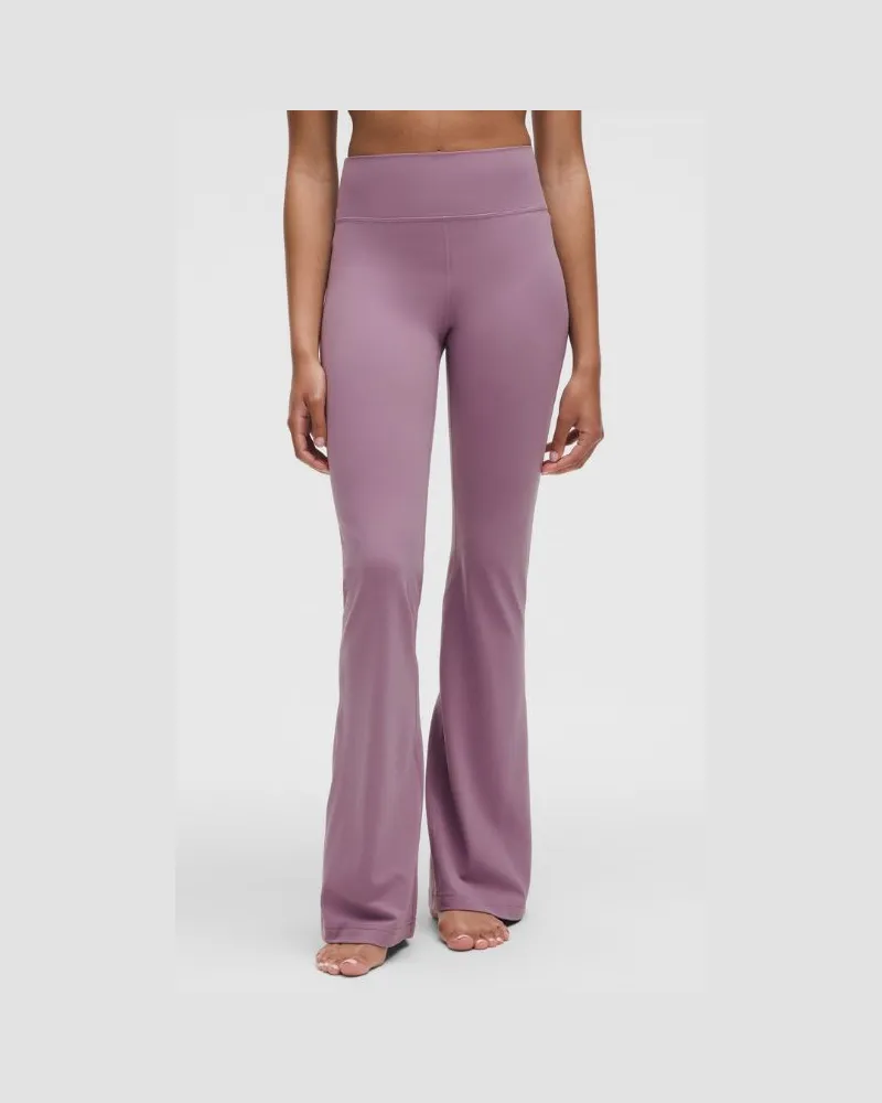 LULULEMON Groove Hose mit ausgestelltem Bein und hohem Bund aus Nulu Kurz für Frauen – Größe in Lavender Lux Lavender