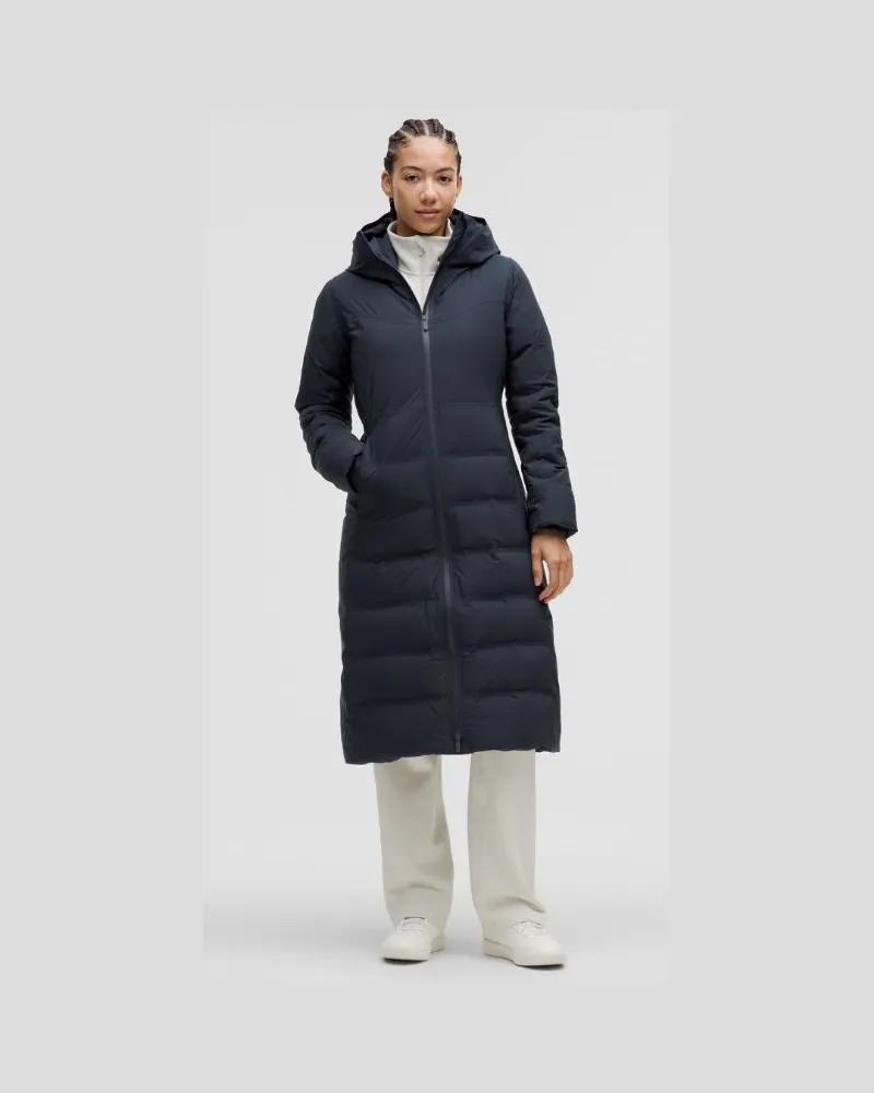 LULULEMON Sleet Street Lange Daunenjacke mit Füllkraft 600 aus StretchSeal für Frauen – Größe in True Navy True