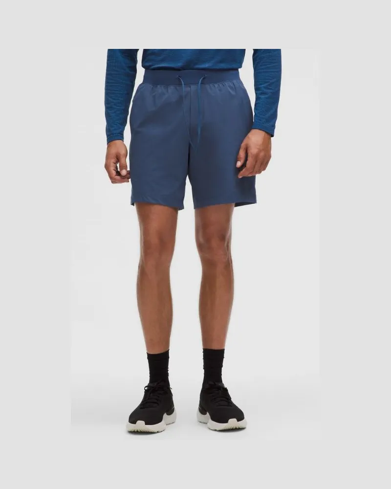 LULULEMON Zeroed In Shorts ohne Liner für Männer – 18 cm – Größe in Blue Twill Blue