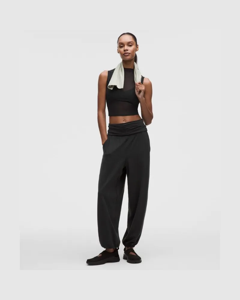 LULULEMON Align Foldover Relaxed Jogger Short für Frauen – Größe in Black Black