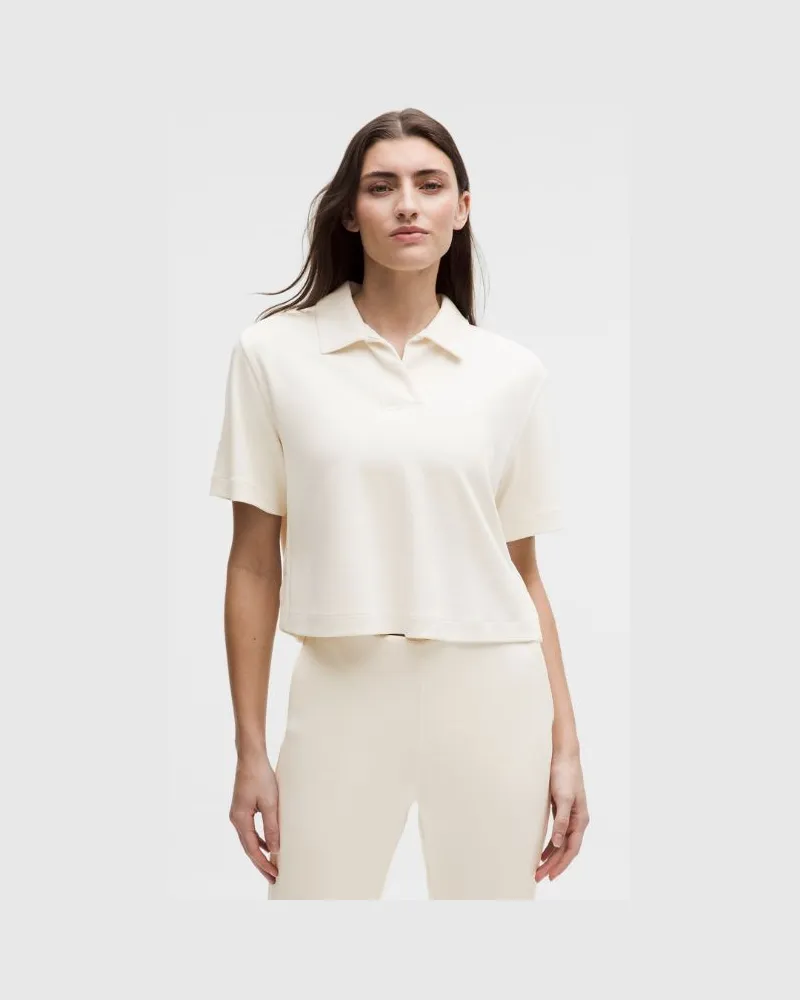 LULULEMON Softstreme Piqué-Poloshirt für Frauen – Größe in Light Ivory Light
