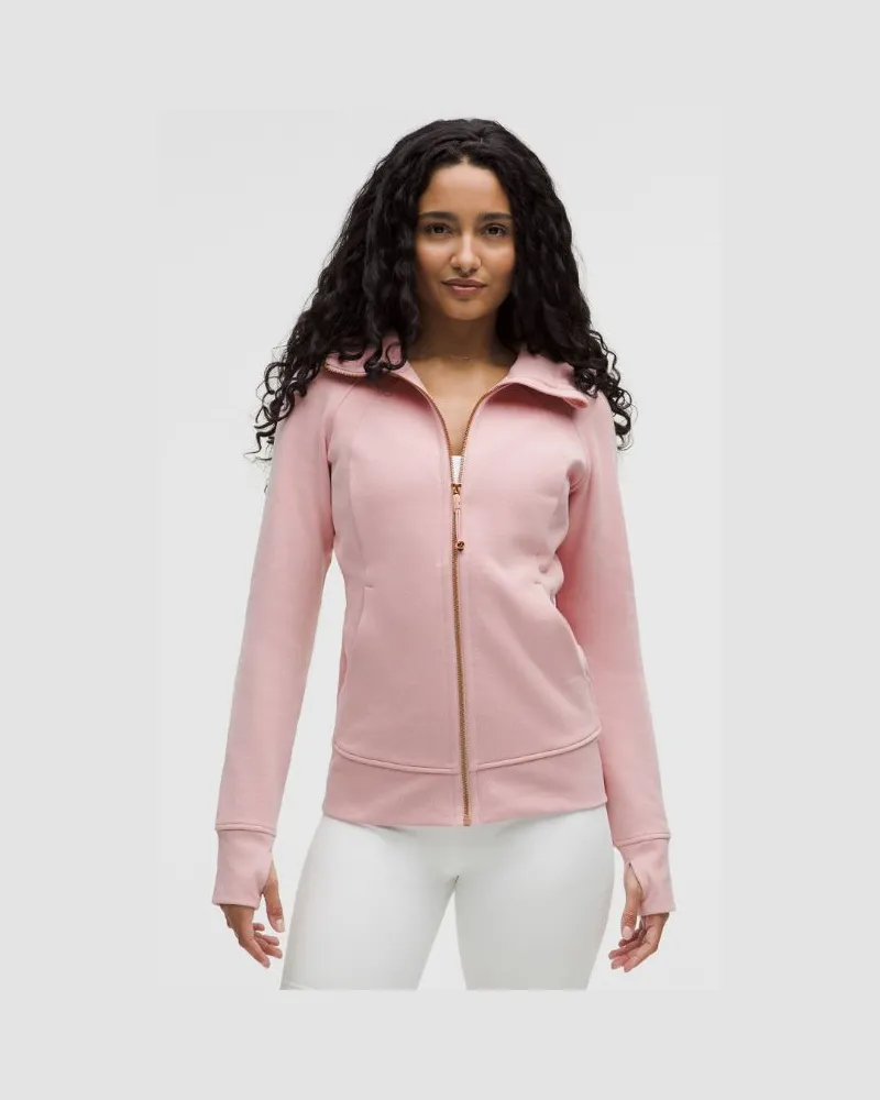 LULULEMON Scuba-Hoodie mit durchgehendem Reißverschluss für Frauen – Größe in Pink Haze/Rose Gold Pink