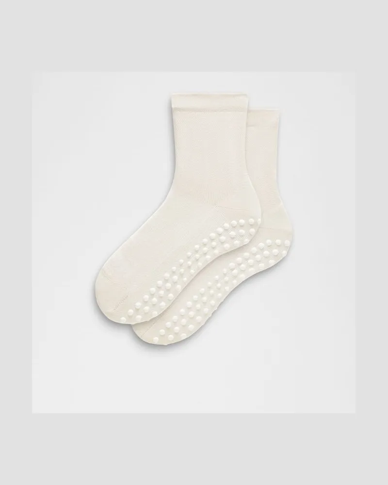 LULULEMON Find Your Balance Unisex Quarter-Socken mit Noppen – Größe in Light Ivory Light