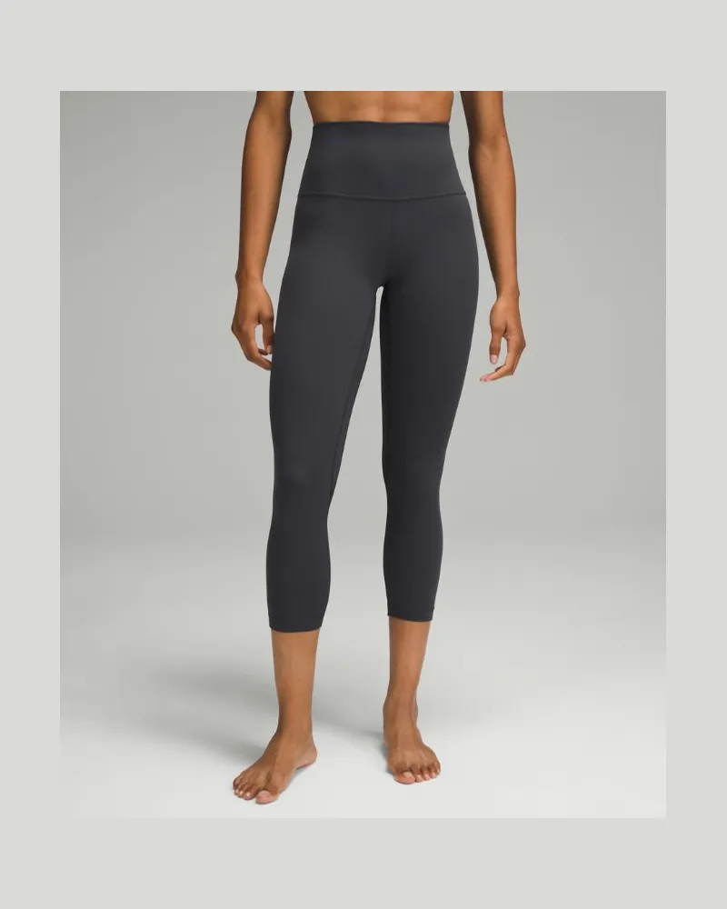 LULULEMON Align Crop Leggings mit hohem Bund für Frauen – 58 cm – Größe in Graphite Grey Graphite