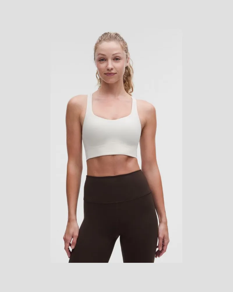 LULULEMON Like a Cloud Trainings-BH Mittlerer Halt für B/C Cups für Frauen – Größe in Light Ivory Light
