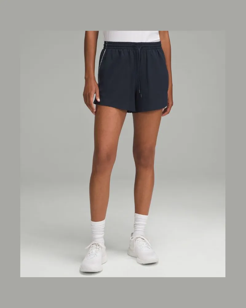 LULULEMON Leichte Shorts mit hohem Bund im Relaxed Fit Langer Liner für Frauen – 8 cm – Größe in True Navy/White True