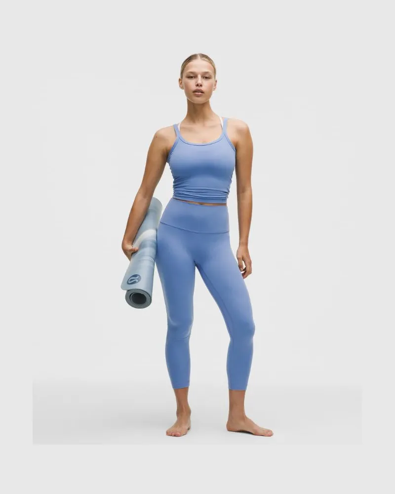 LULULEMON Align Crop Leggings mit hohem Bund für Frauen – 58 cm – Größe in Prep Blue Prep