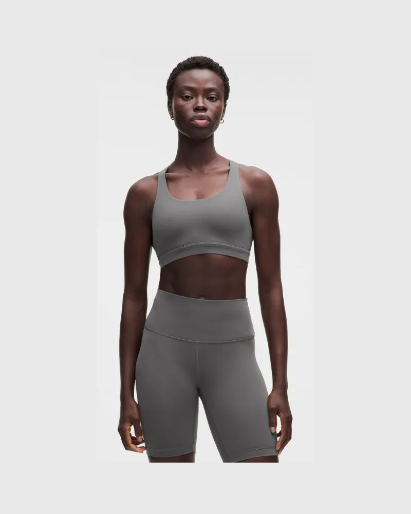LULULEMON Wunder Train-BH mit Mesheinsatz hinten Mittlerer Halt für B/C-Cups für Frauen – Größe in Spruce Shadow Spruce