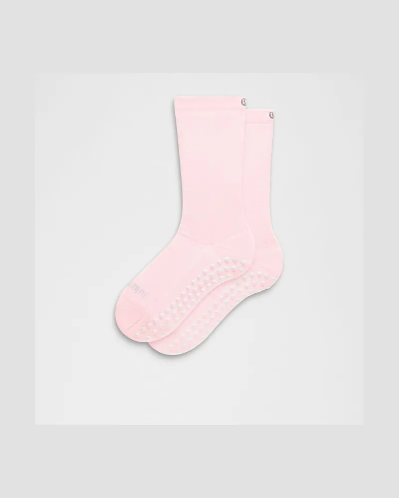 LULULEMON Find Your Balance Unisex Crew-Socken mit Noppen – Größe in Pink Pearl Pink