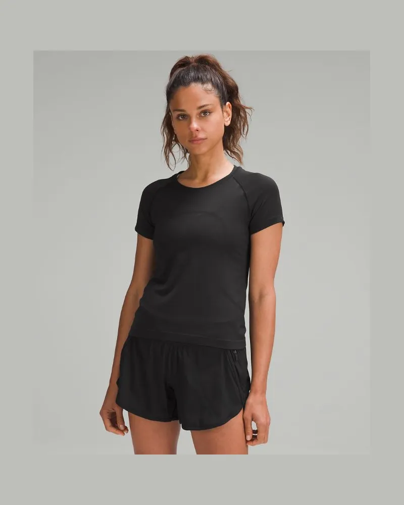 LULULEMON Swiftly Tech Kurzarmshirt 2.0 Taillenlänge für Frauen – Größe in Black Black