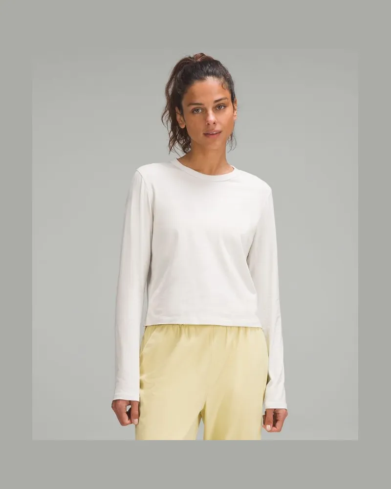 LULULEMON Langarmshirt in Classic Fit aus Baumwollgemisch für Frauen – Größe in Bone Bone