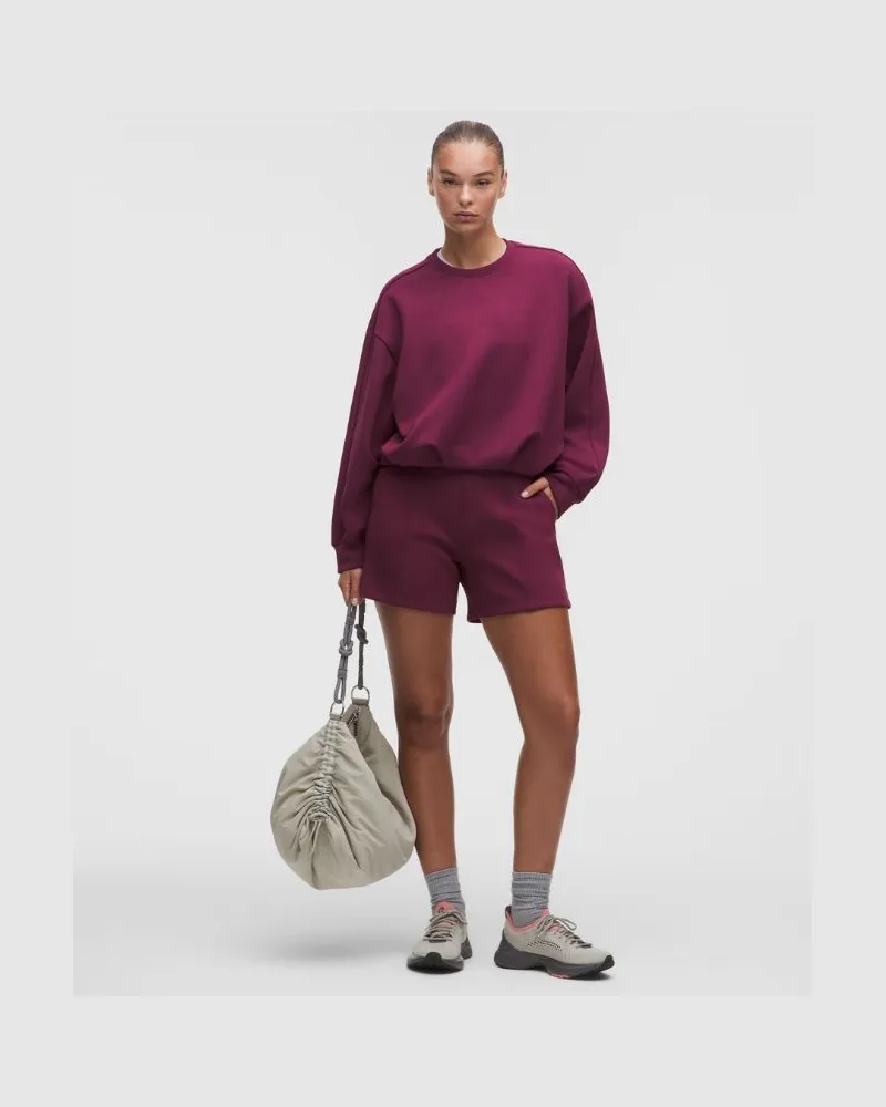 LULULEMON Smooth Spacer-Shorts mit hohem Bund für Frauen – 13 cm – Größe in Burgundy Bay Burgundy