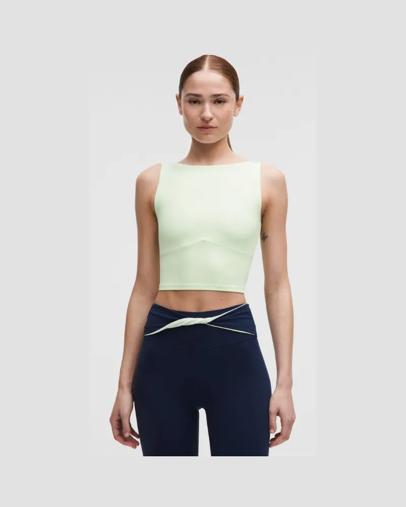 LULULEMON Nulu Twist-Back Tank Top für Frauen – Größe XS in Matcha Magic/Club Blue Matcha