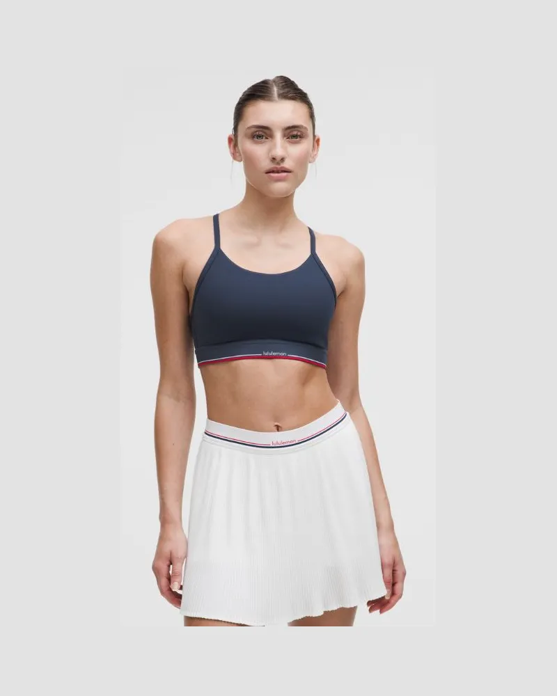 LULULEMON Flow Y BH mit mittlerem Halt und Logo B/C-Cups für Frauen – Größe in Club Blue Club