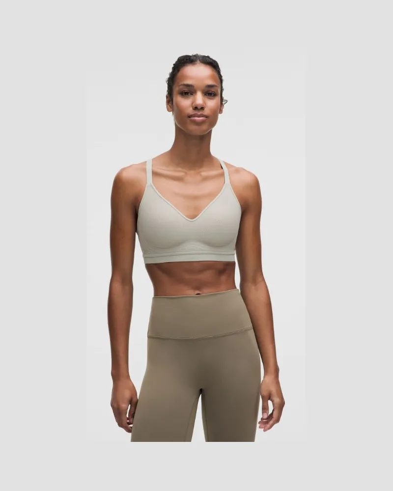 LULULEMON Bügelloser Invisible Wire-Sport-BH mit mittlerem Halt für B/C-Cups für Frauen – Größe in Hailstone Grey Hailstone
