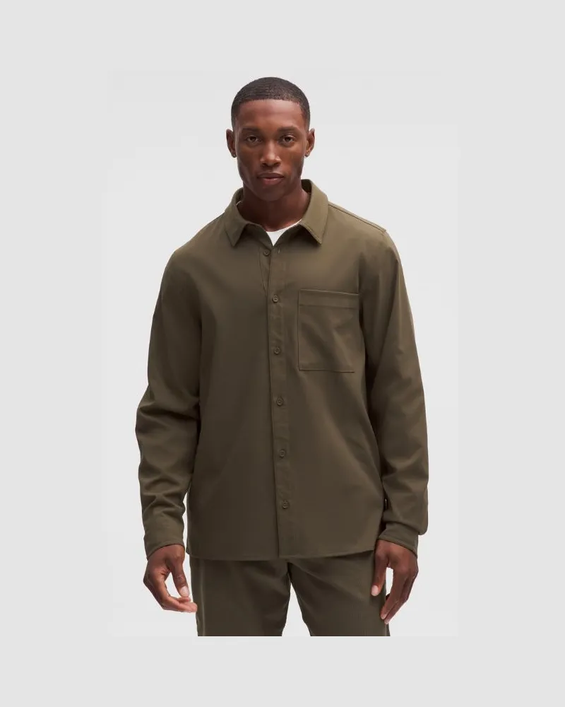 LULULEMON Ripstop-Langarmshirt im Classic Fit für Männer – Größe in Olive Brown Olive