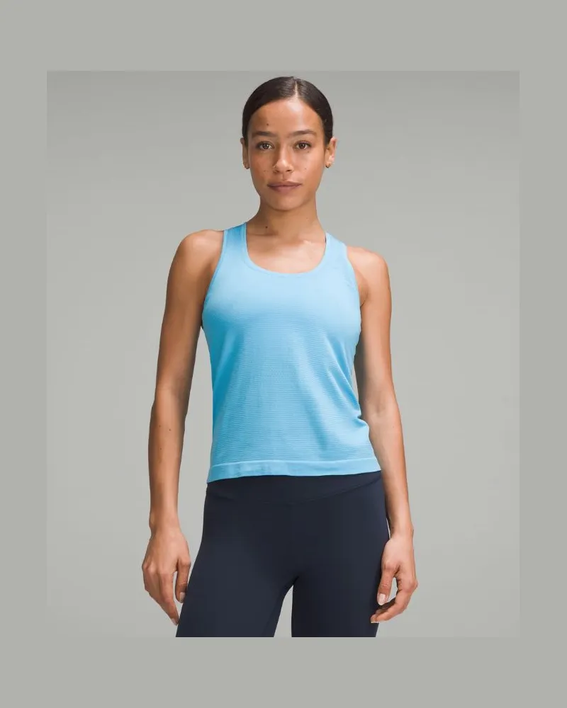 LULULEMON Swiftly Tech Tanktop mit Racerback 2.0 Taillenlänge für Frauen – Größe in Kayak Blue Light Kayak