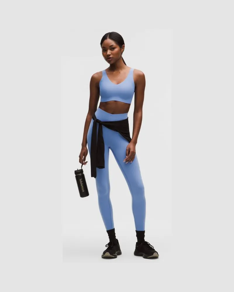 LULULEMON Glow Up Leggings mit hohem Bund für Frauen – 64 cm – Größe in Prep Blue Prep