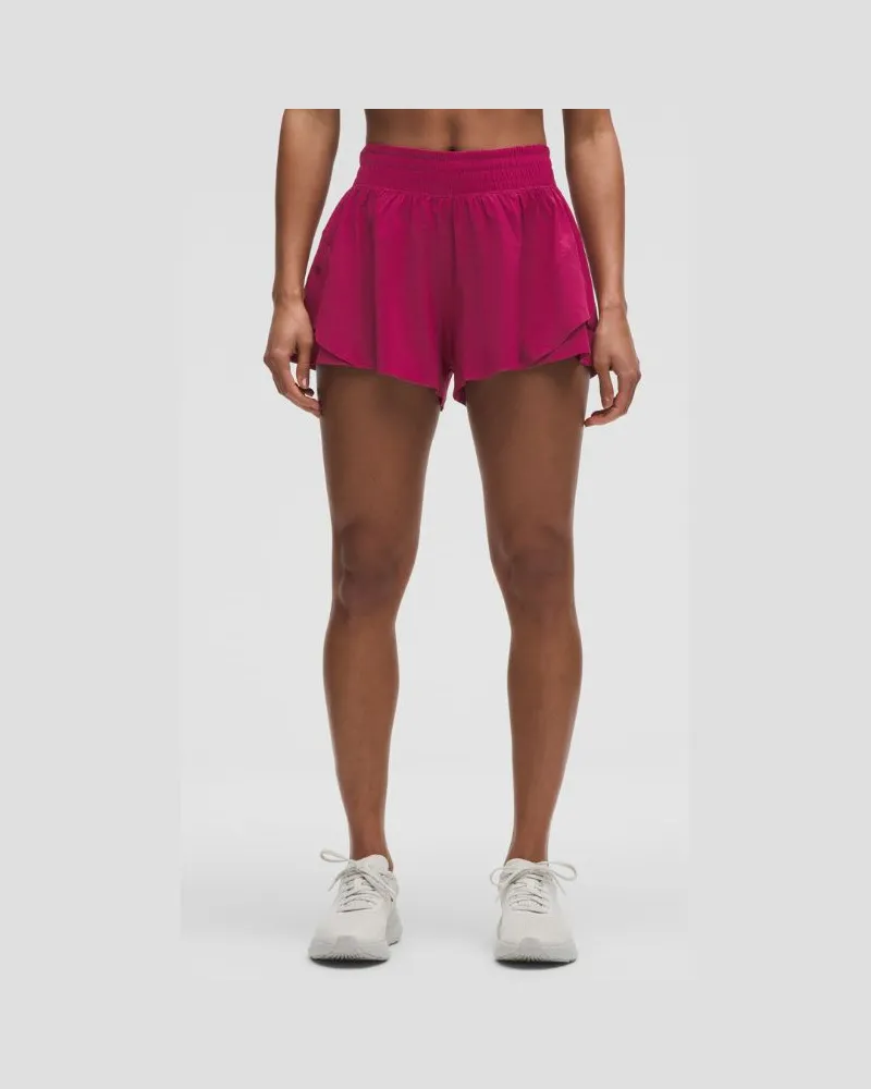 LULULEMON Shake It Out Lauf-Shorts mit hohem Bund für Frauen – 6 cm – Größe in Magenta Smoke Magenta