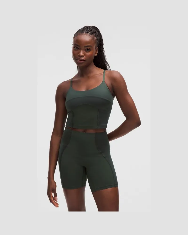 LULULEMON Align Tanktop Leichter Halt für C/D-Cups Satin für Frauen – Größe in Rainforest Green Rainforest