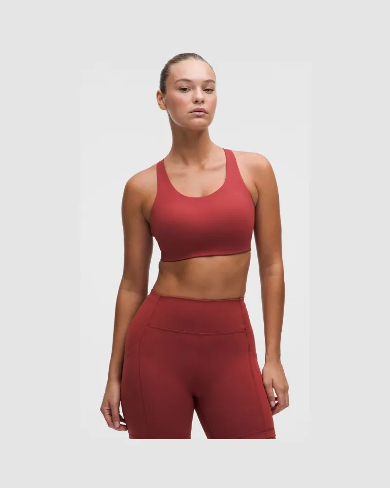 LULULEMON Energy BH mit starkem Halt für Frauen – Größe in Rocket Red Rocket